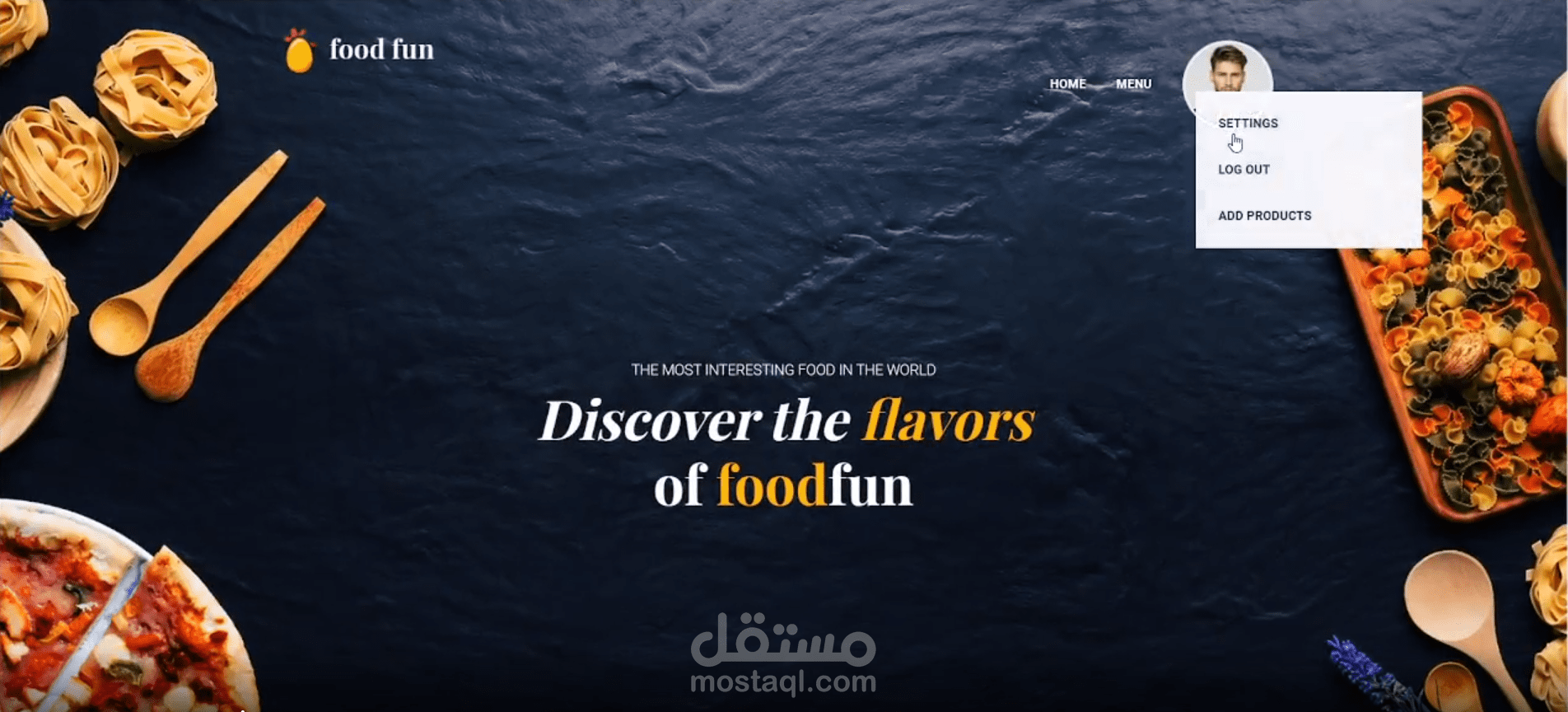 تطبيق إدارة الطلبات والمستخدمين (Food Web Application — MVC Project 2022)