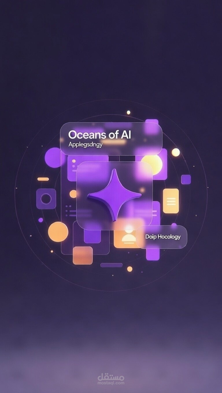 فيديو ترويجي لتطبيق "Oceans of AI" - مونتاج موشن جرافيك وتجربة مستخدم