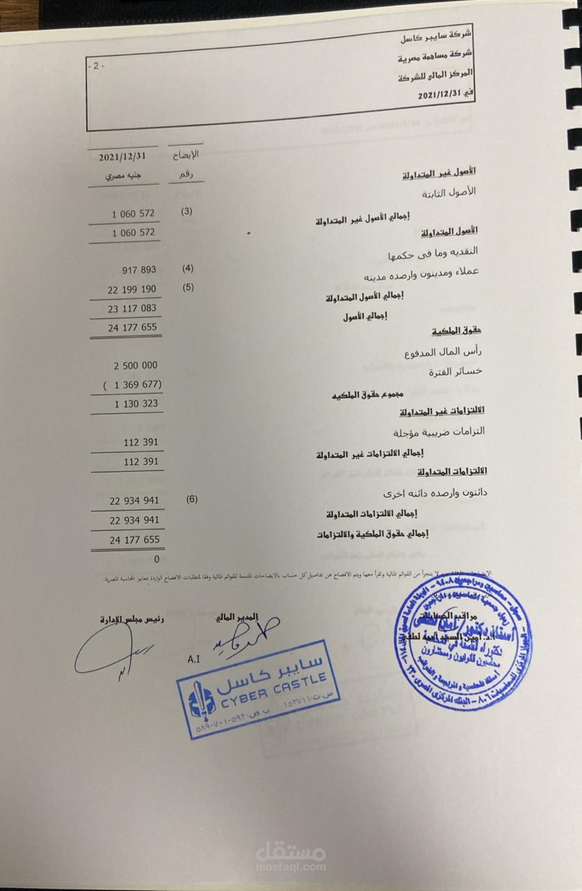 تسجيل المعاملات اليومية المالية في شكل نظام محاسبي اعداد التقارير المالية حتي الوصول الي الميزانية العامة