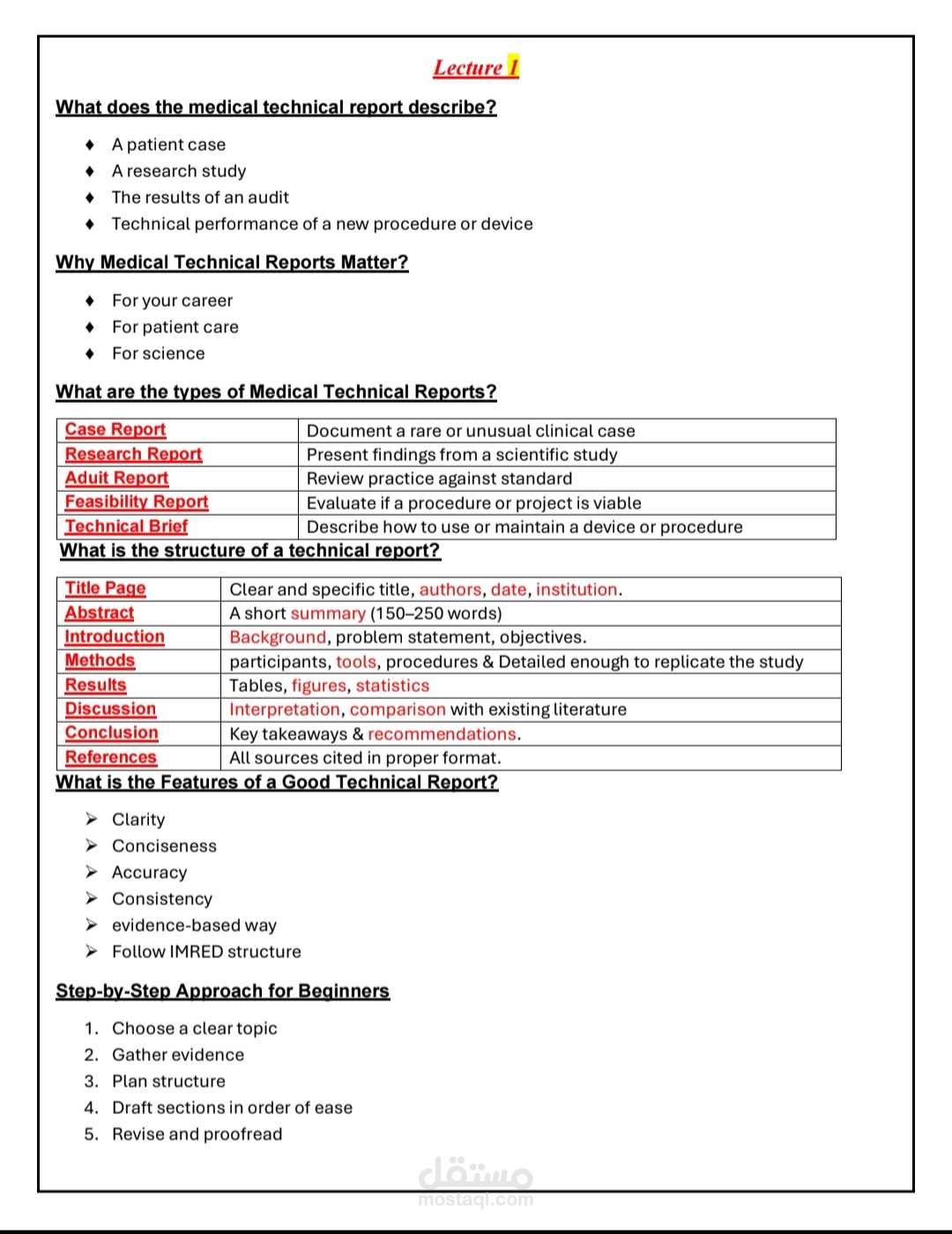 إعداد وتنسيق دليل كتابة التقارير الفنية (Technical Report Writing Guide)