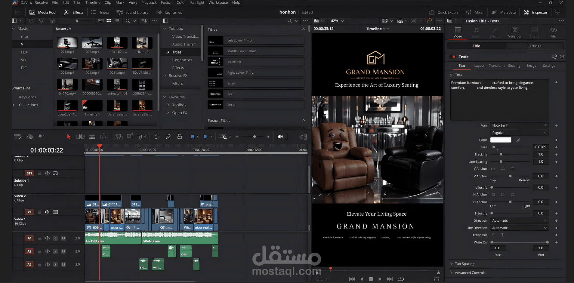 Grand Mansion Luxury Furniture Commercial