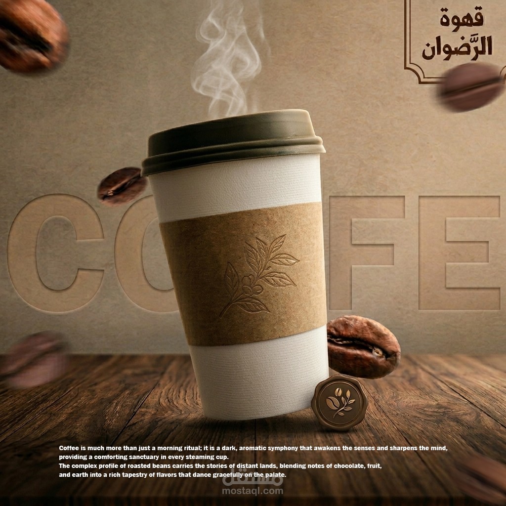 تصميم لمتجر قهوة