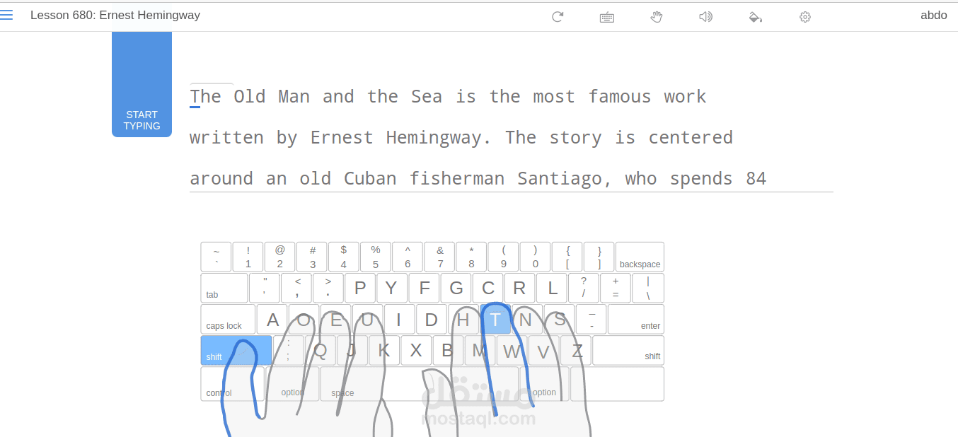 touch typing | مستقل