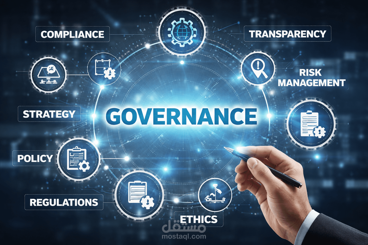 حوكمة المؤسسات وإدارة المخاطر وفق المعايير الدولية  (ISO 31000 – COSO – نموذج الخطوط الثلاثة)