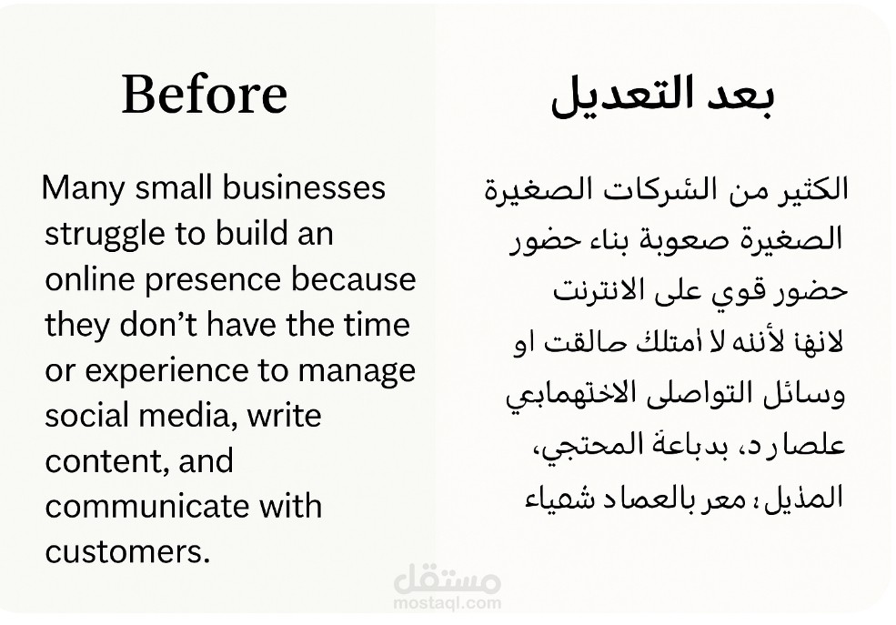 عينة ترجمة احترافية – عربي ⇆ إنجليزي
