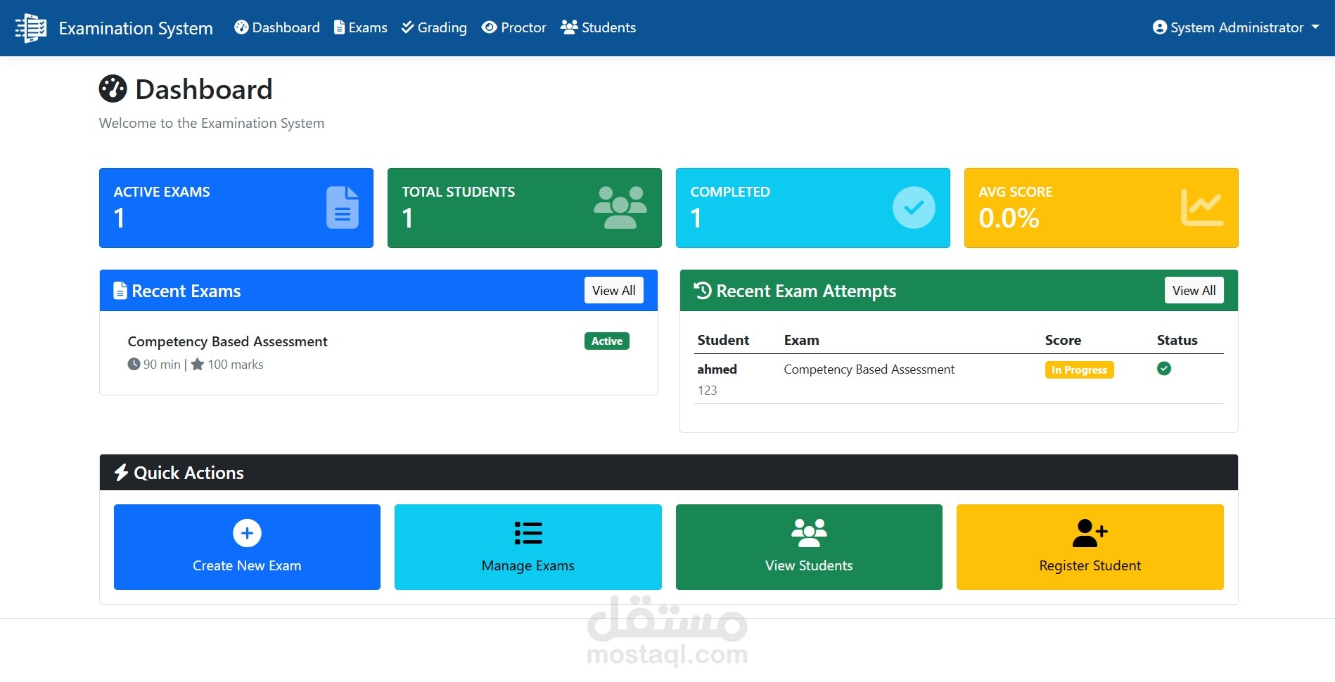 Online Examination System with Proctor Control (Camera monitoring )