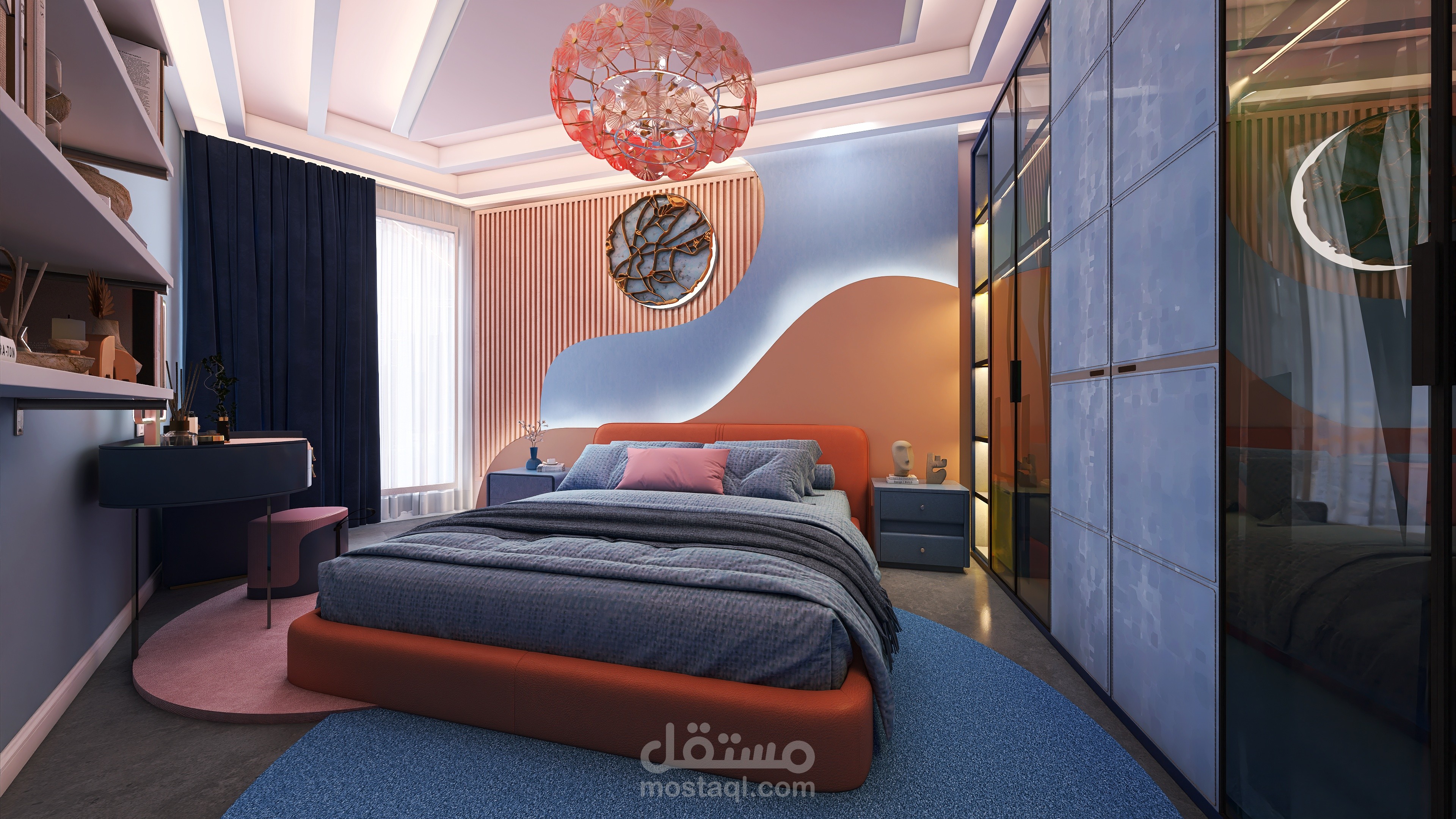غرفه نوم في مدينة العين اماره ابوظبي ـ الإمارات