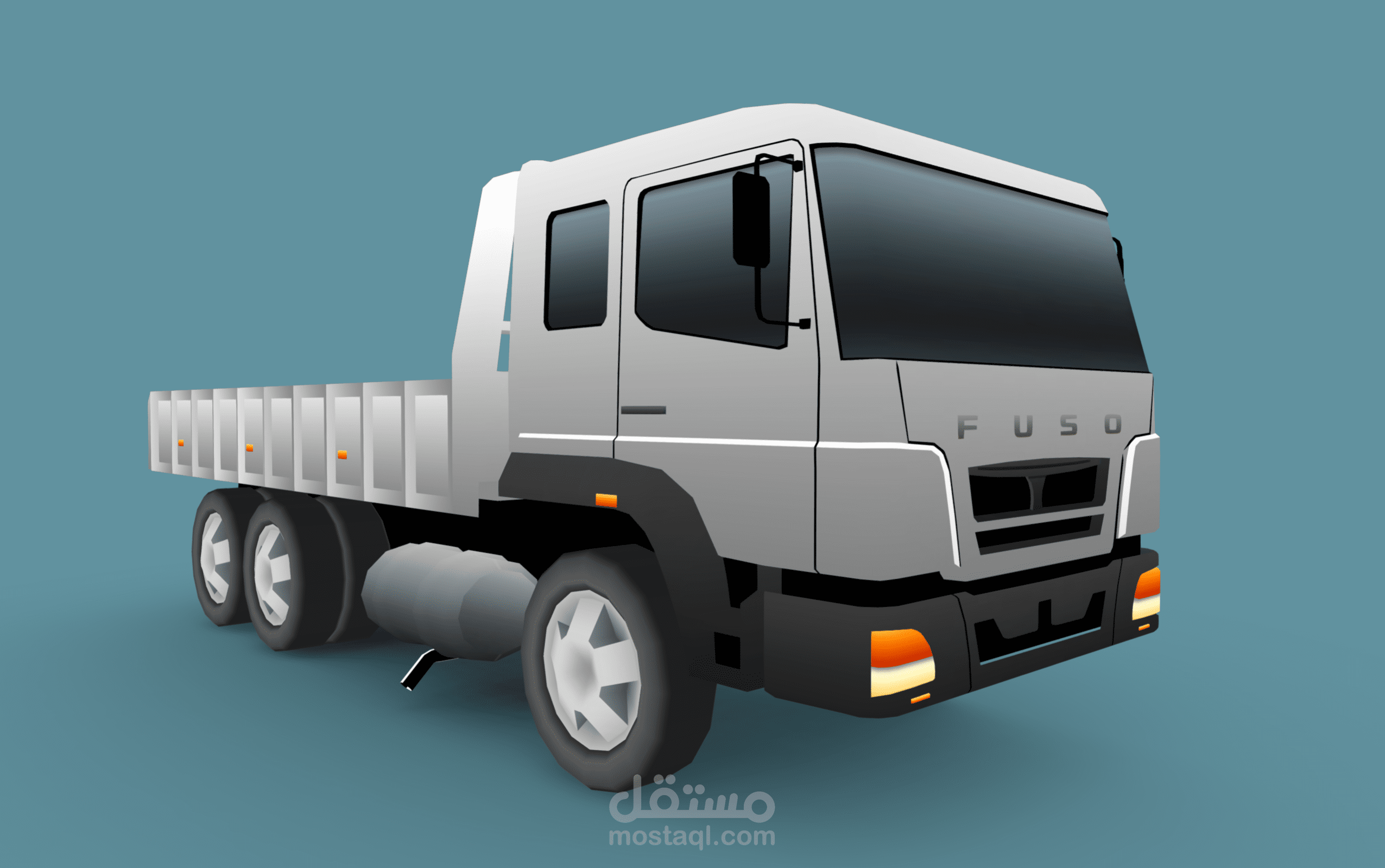 نموذج ثلاثي الابعاد شاحنة ميتسوبيشي فوزو Mitsubishi Fuso Truck