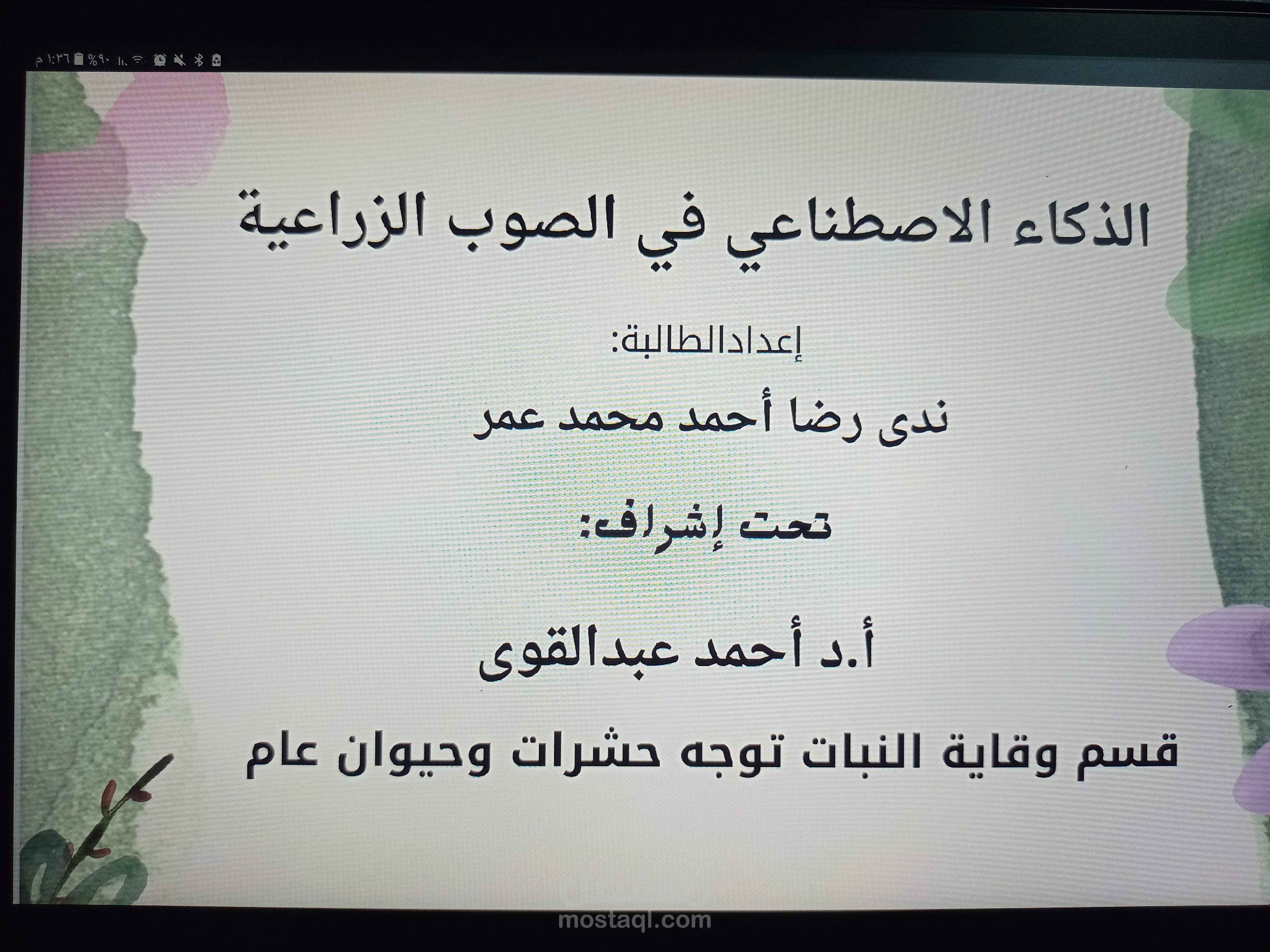 بحث في كلية الزراعه