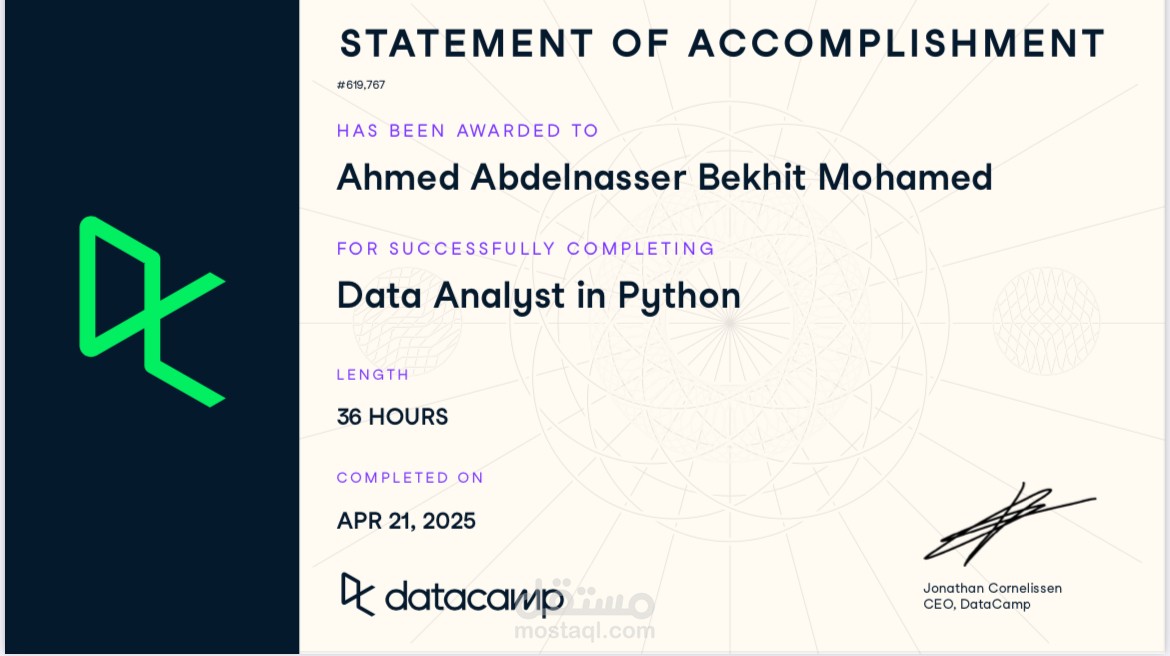Data analyst use python