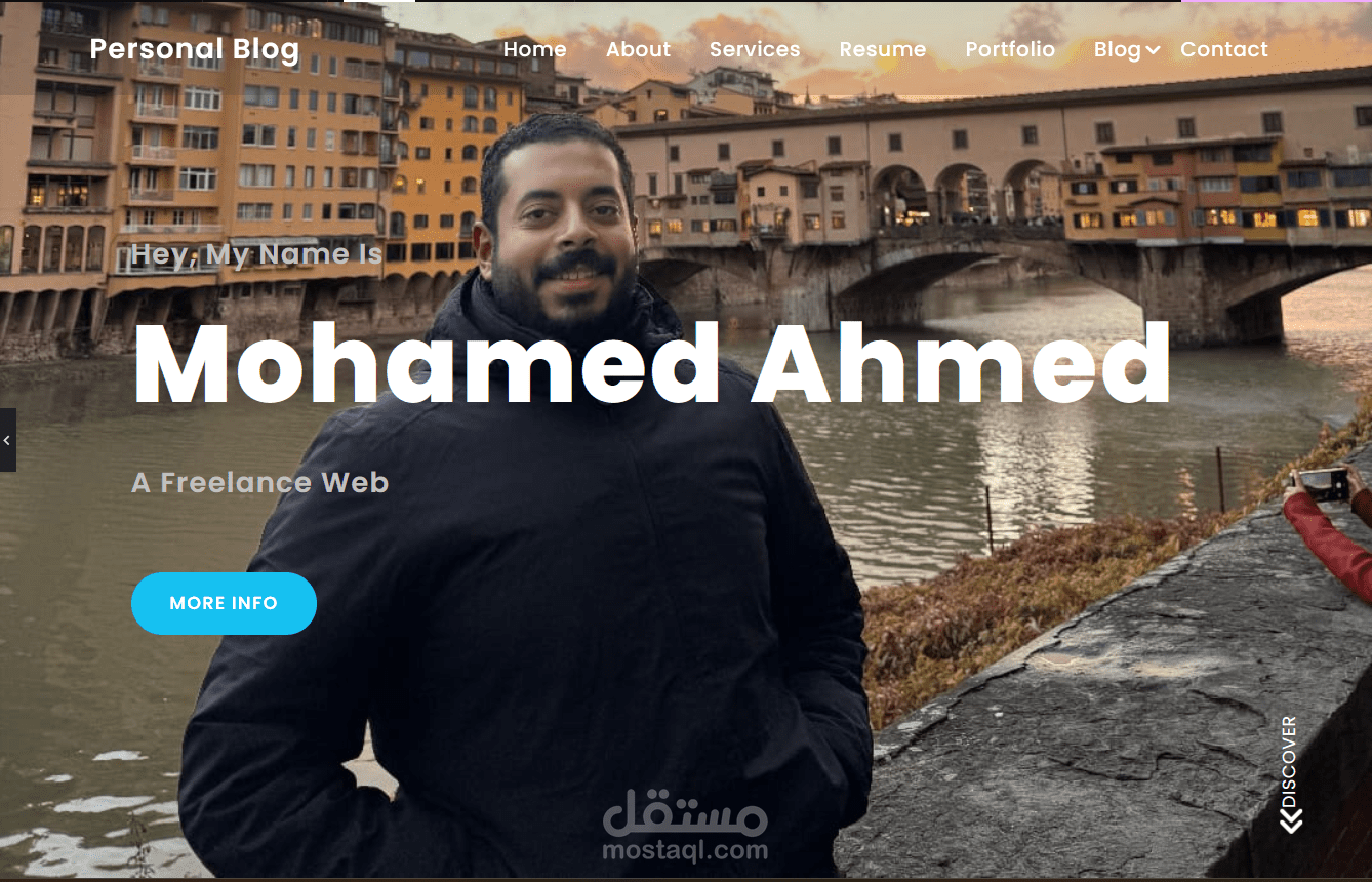 موقع شخصي للتعريف عن نفسي