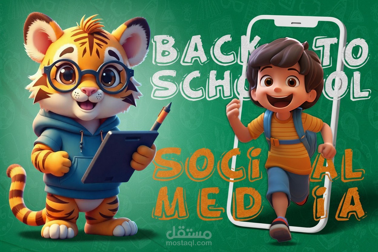 تصميم سوشيال ميديا لموسم العودة إلى المدرسة