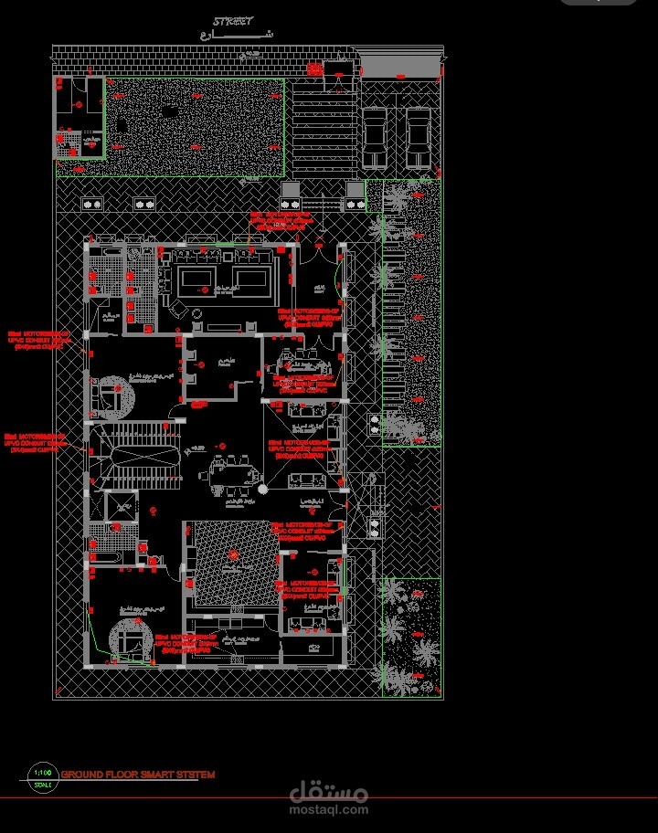 تصميم مخططات الكهرباء لمبنى Smart Home