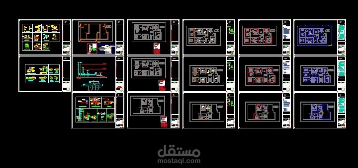 مخطط الكهربائي لمبنى سكني