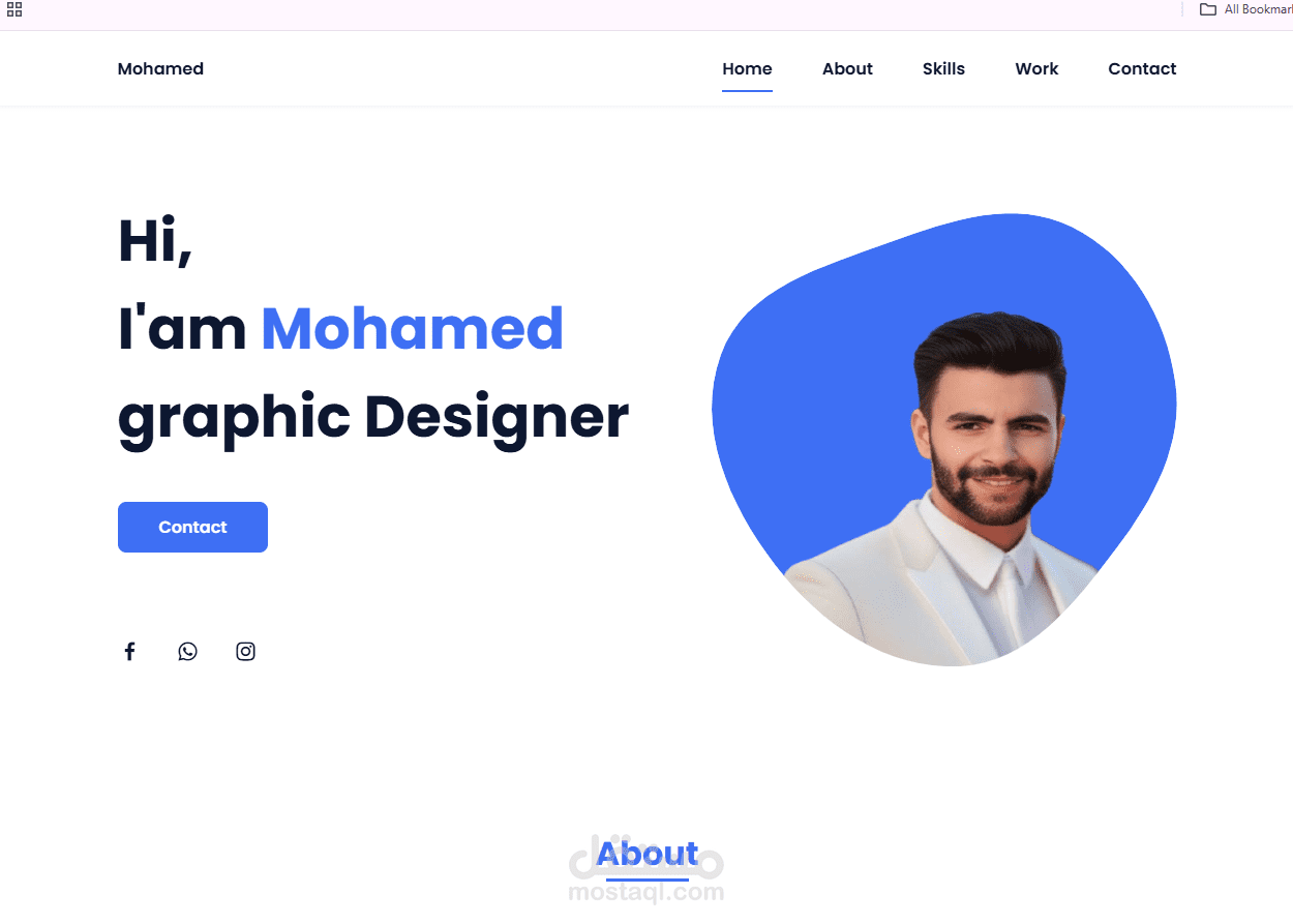 تصميم بروفايل شخصى