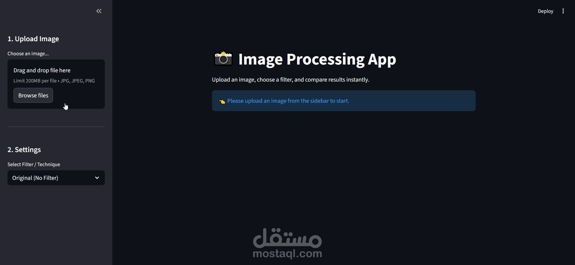 Image Processing Operations Application