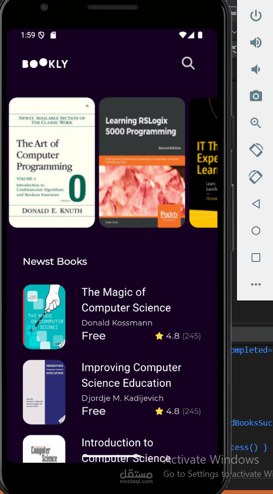 تطبيق لعرض واستكشاف الكتب باستخدام Flutter