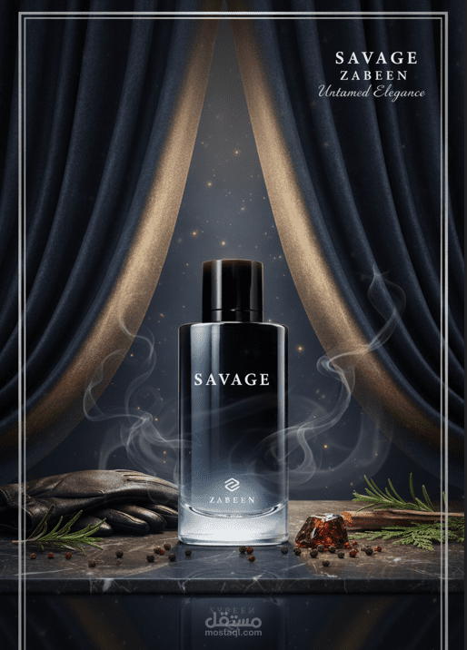 التصميم الإعلاني الفاخر للعطر