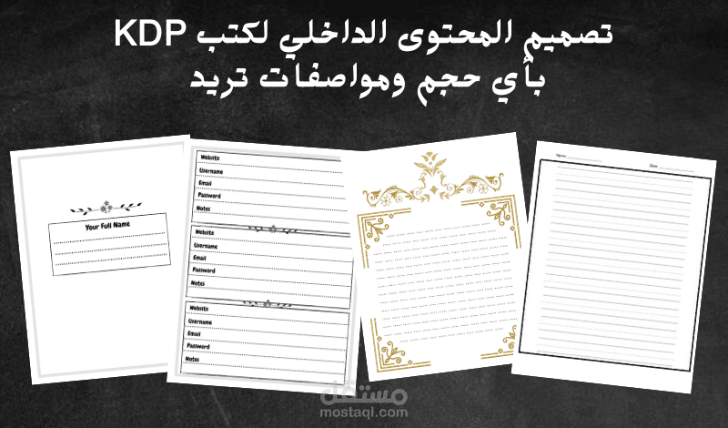 تصميم المحتوى الداخلي لكتب KDP