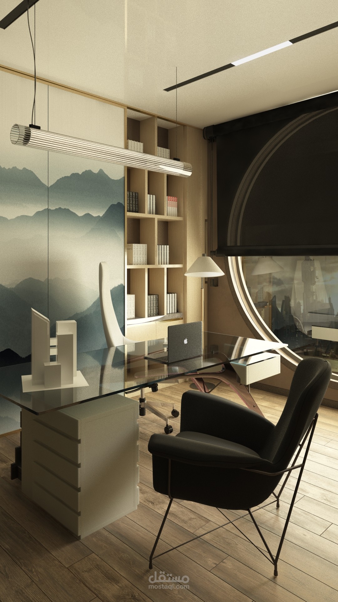 futuristic style home office