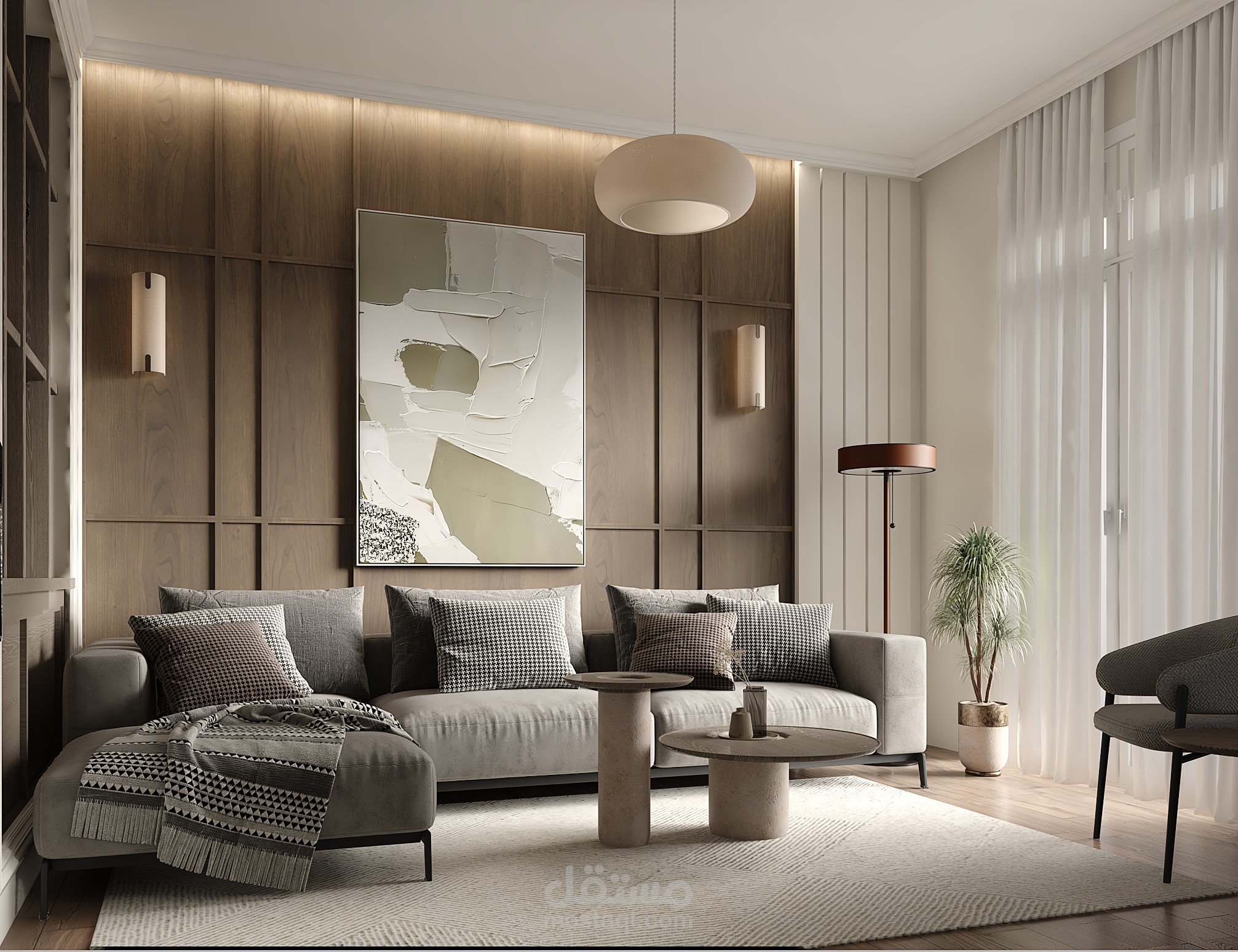 Modern living room design with Nordic infusion