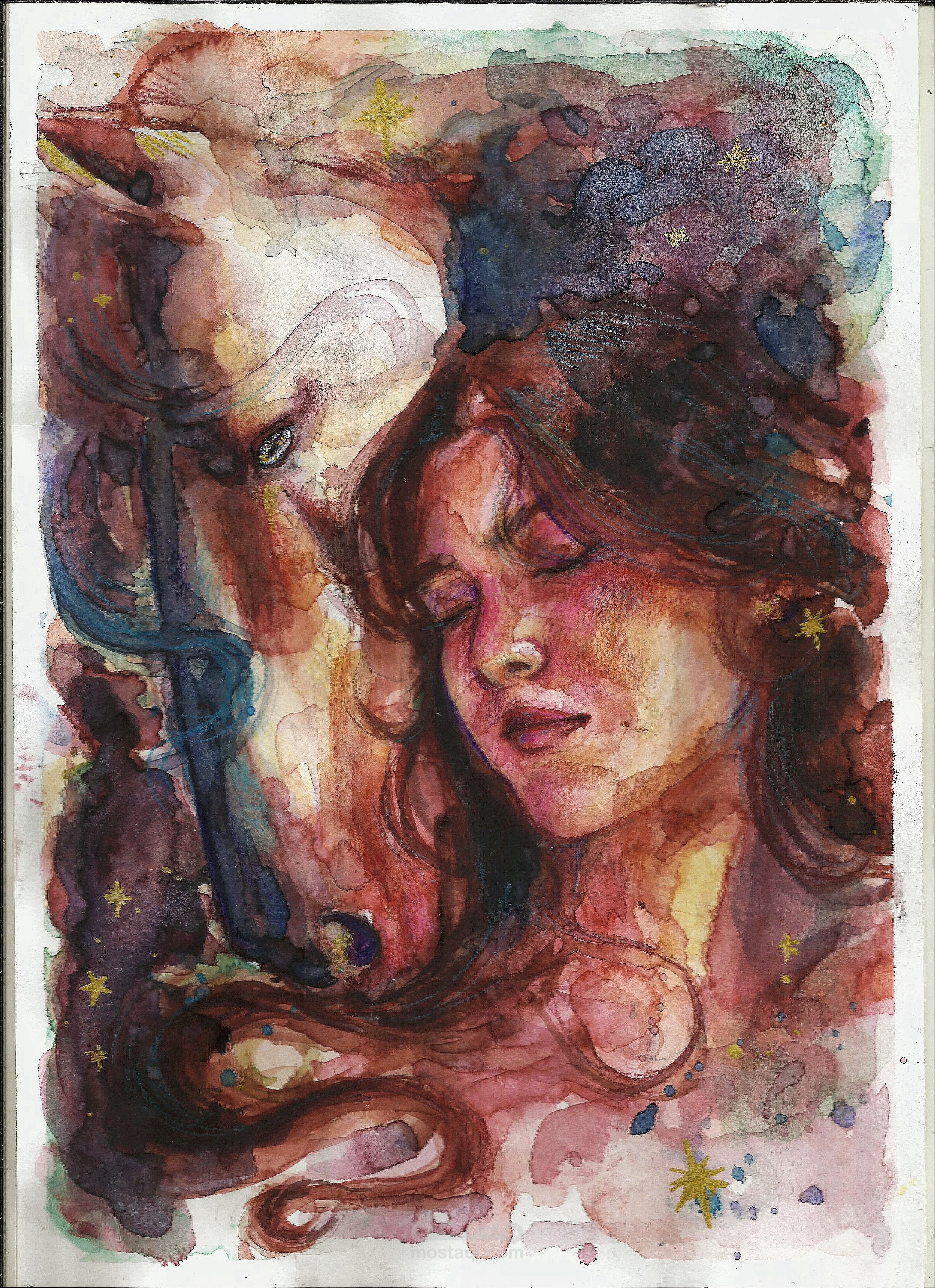 The girl with a horse