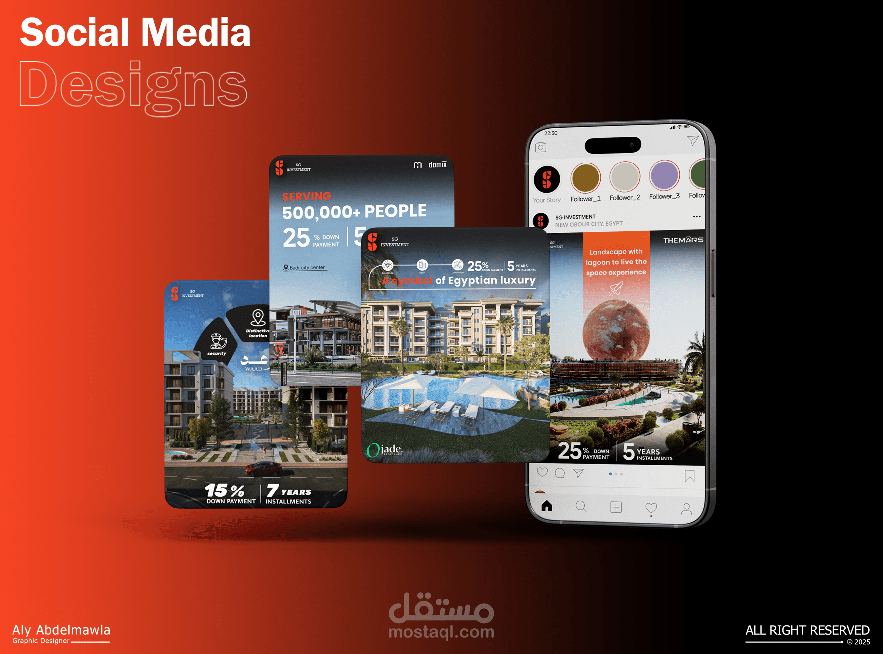 تصميمات سوشيال ميديا عقارية