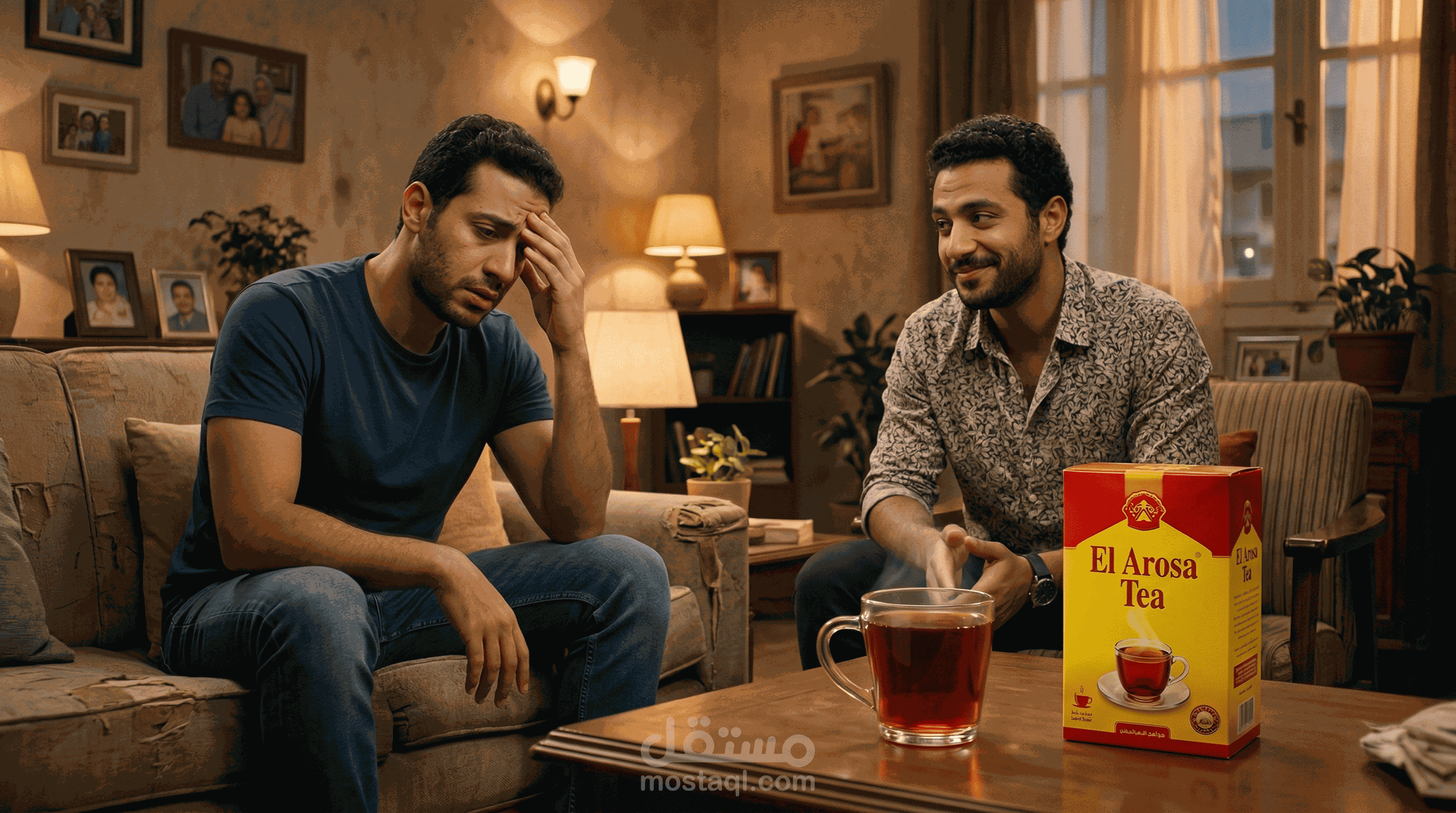 كتابة سكريبت إعلاني Ad script تخيلي لشاي العروسة بأسلوب كوميدي جذاب