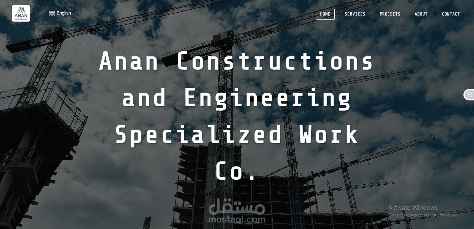 Anan Construction Website