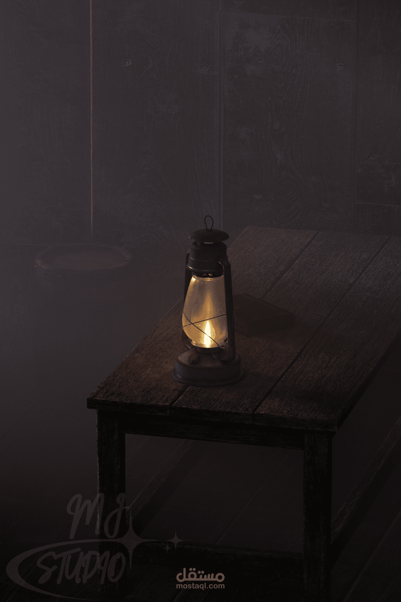 نموذج فانوس عتيق واقعي ثلاثي الأبعاد