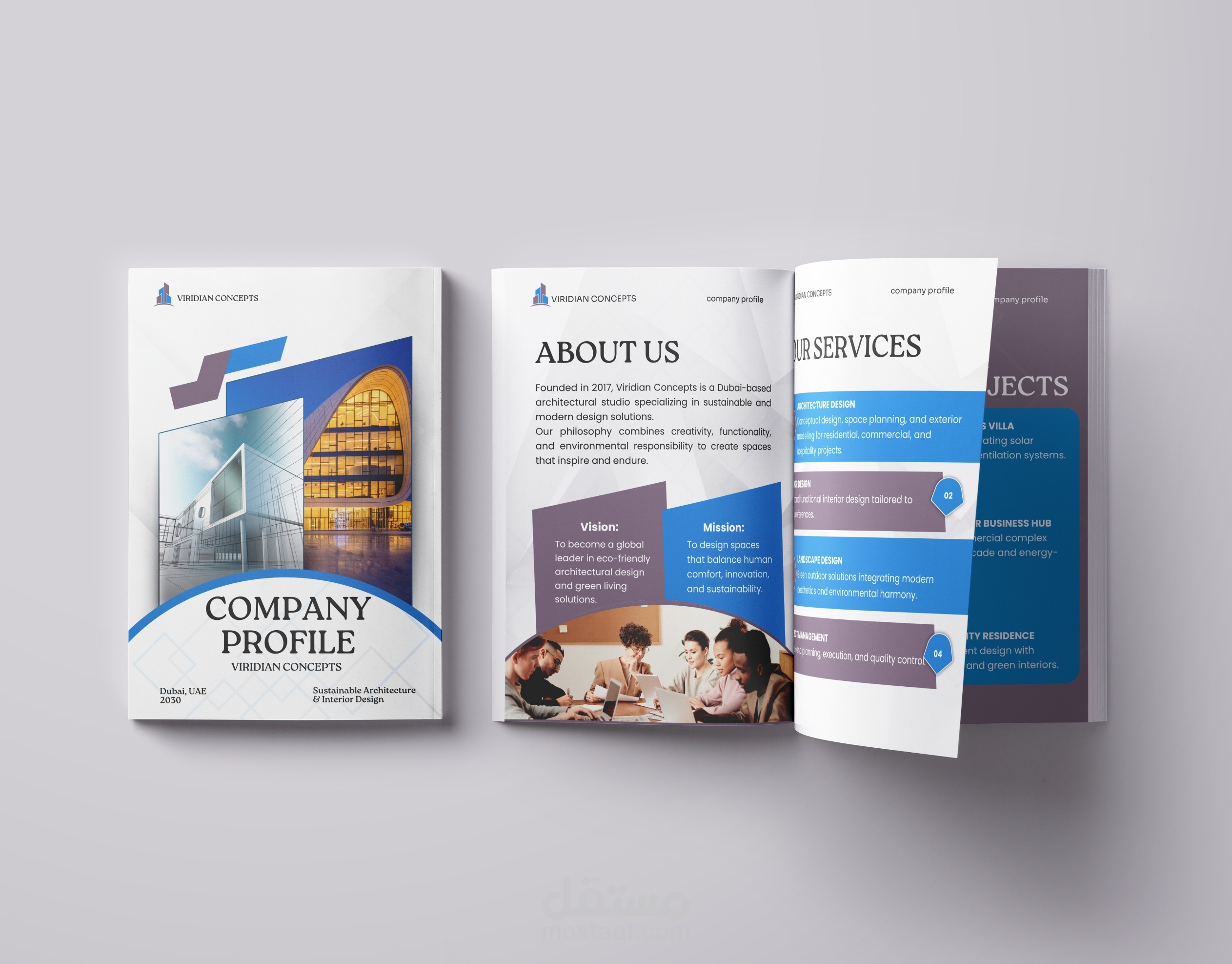 Modern Architecture Company Profile Design | Clean, Professional & Print-Ready