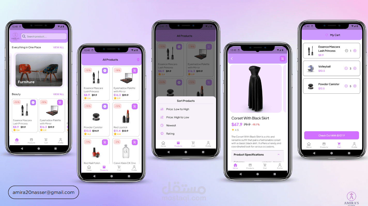 تطوير تطبيق متجر إلكتروني (E-commerce App) باستخدام Flutter و Clean Architecture