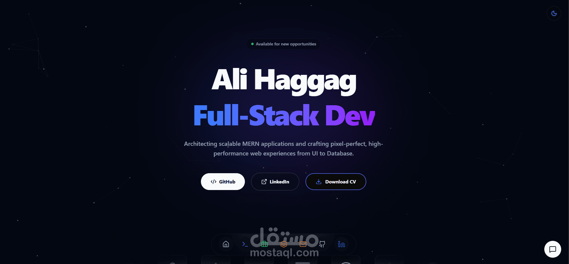 تصميم وتطوير موقع تعريفي احترافي (بورتفوليو) مع مساعد ذكي