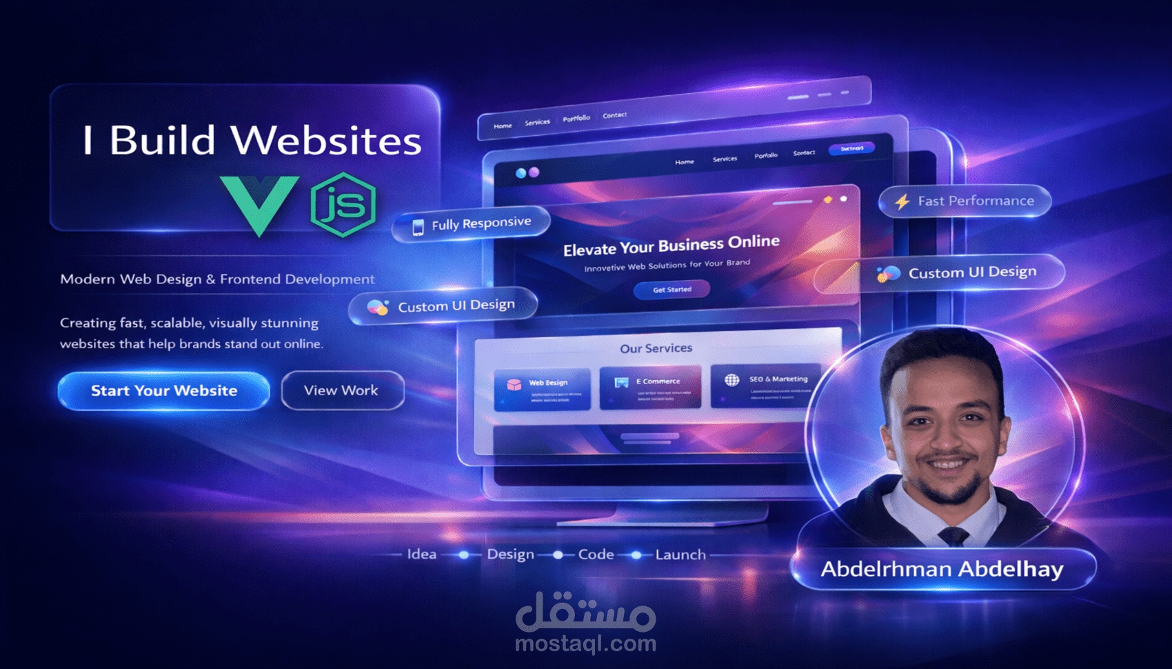 تطوير موقع إلكتروني احترافي FASCO باستخدام HTML و CSS و Vue.js