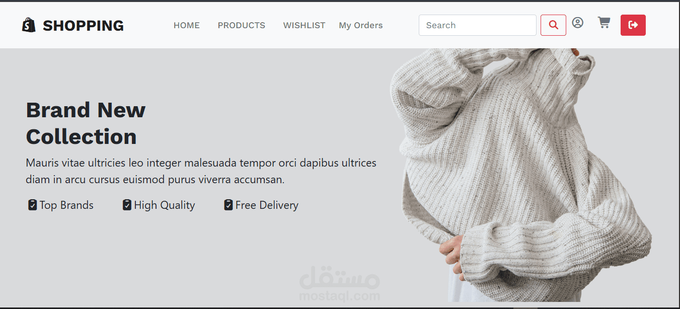 موقع تجارة إلكترونية متكامل (E-Commerce Website)