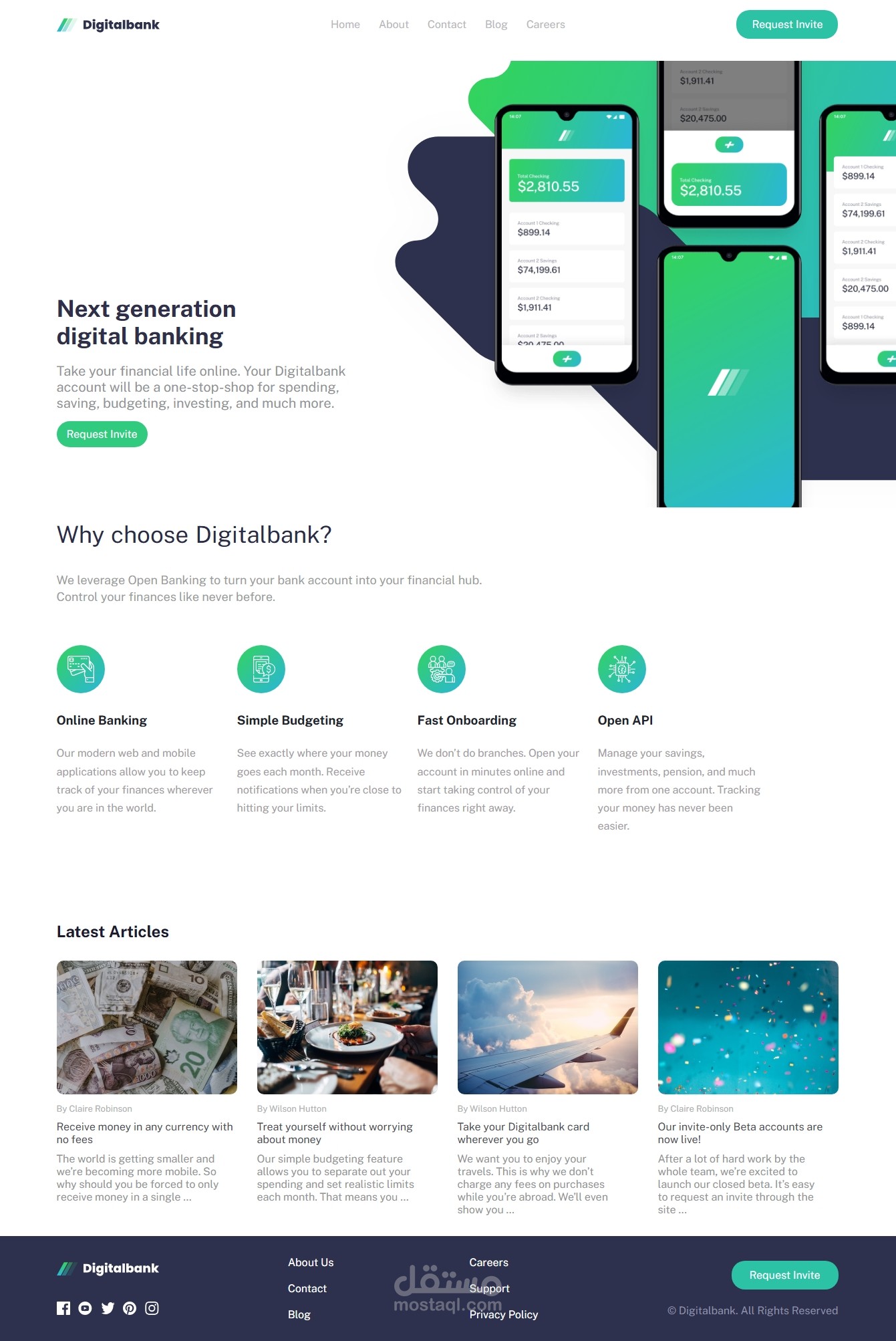 Landing Page SaaS متجاوبة – واجهة تعريفية لخدمة رقمية