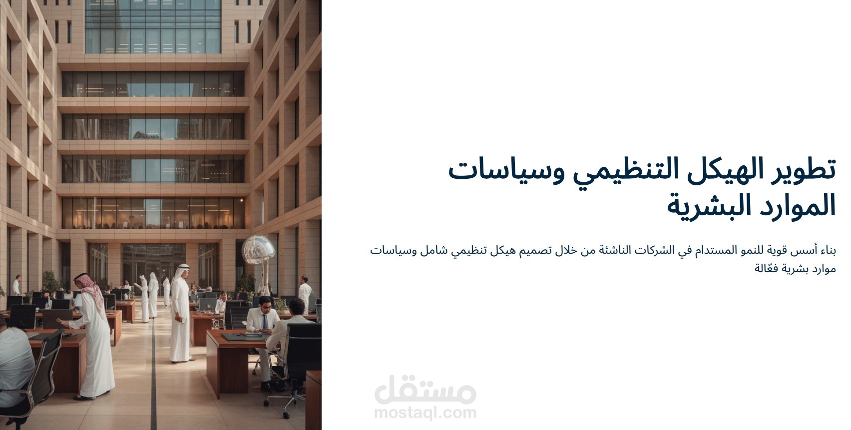 إعداد هيكل تنظيمي وسياسات الموارد البشرية
