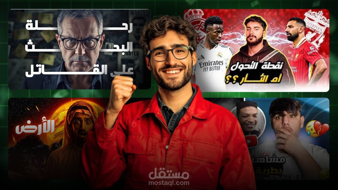 تصميم صورة يوتيوب مصغرة احترافية تجذب المشاهدين