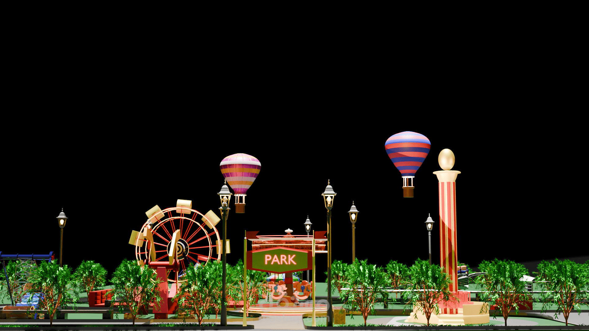 3D Environment Design |  Park Project