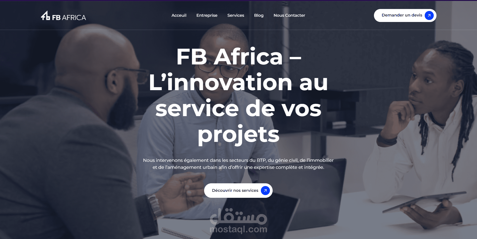 تطوير موقع خدمات