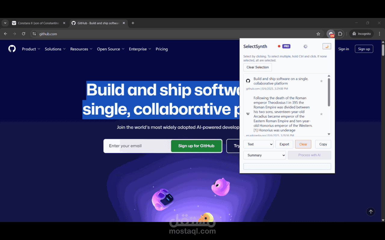 إضافة Chrome بالذكاء الاصطناعي لالتقاط وتنظيم النصوص