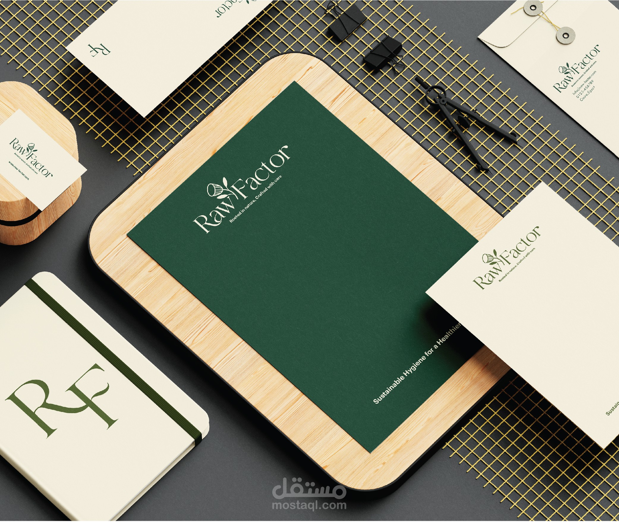 إعادة تصميم للهوية البصرية لشركة RAW FACTOR