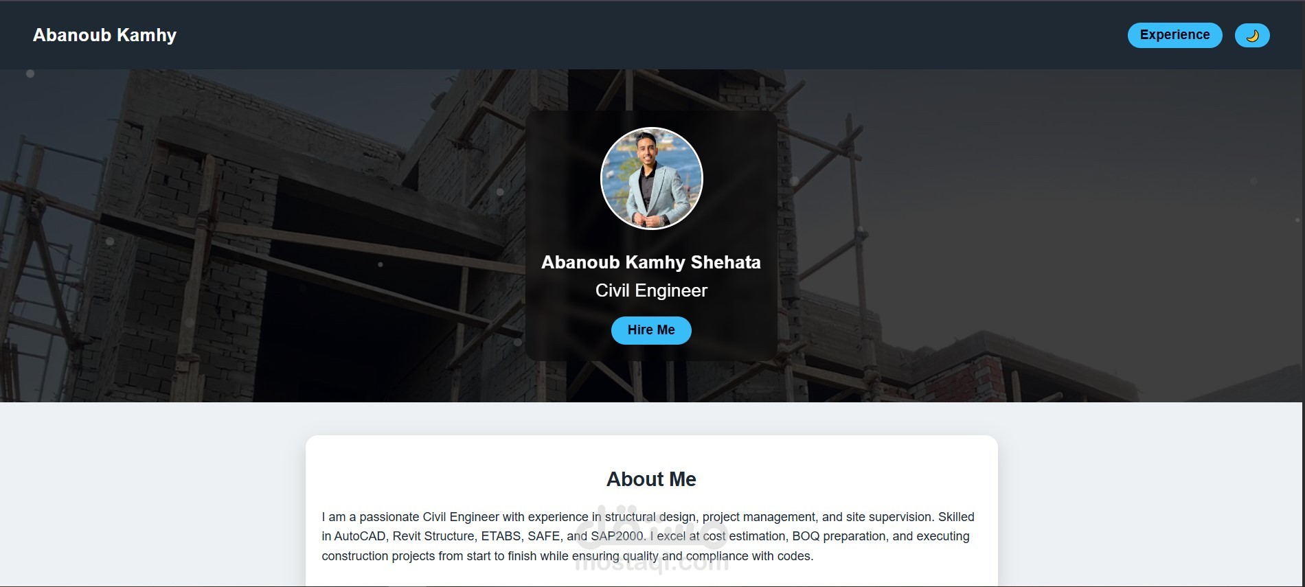 Professional Personal Portfolio Website