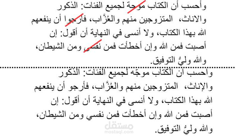 تدقيق كتاب عن الرجل والمرأة.