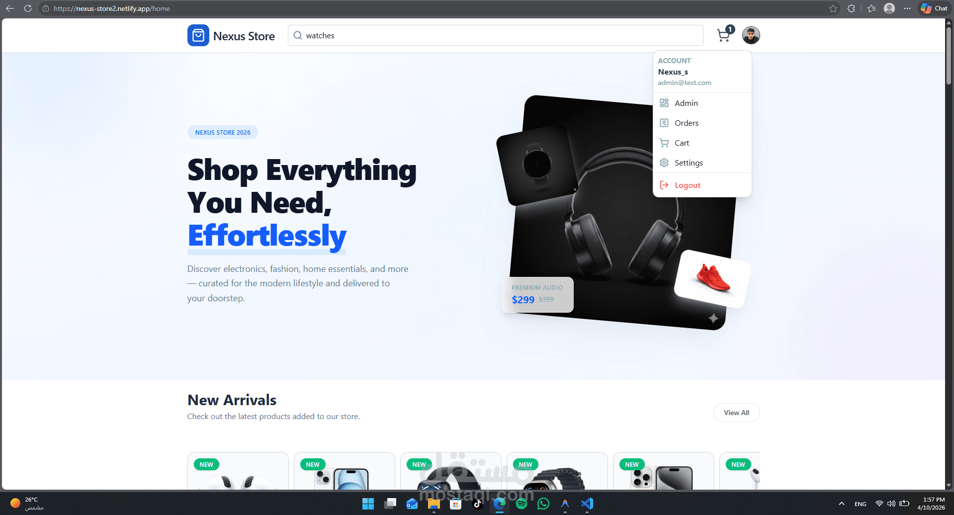 E-commerce Web Application – Nexus Store