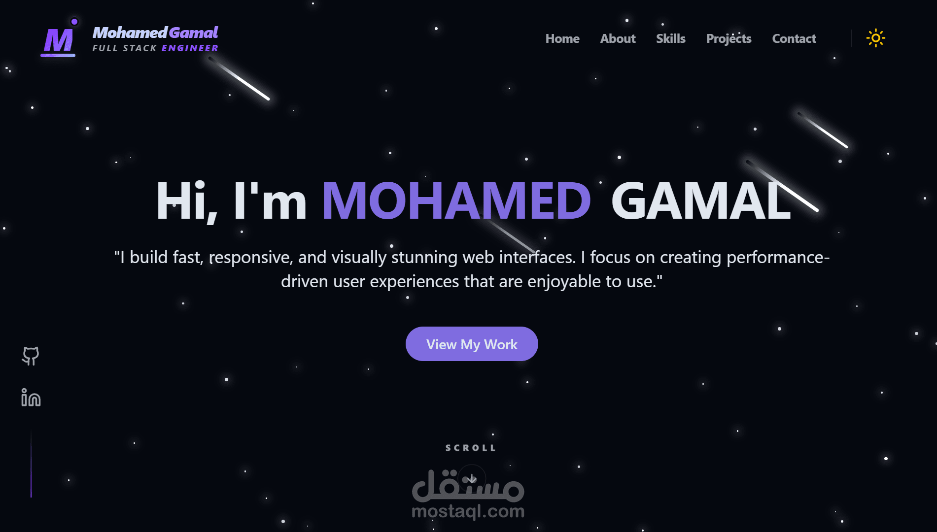 موقع Portfolio بتصميم عصري وأداء فائق