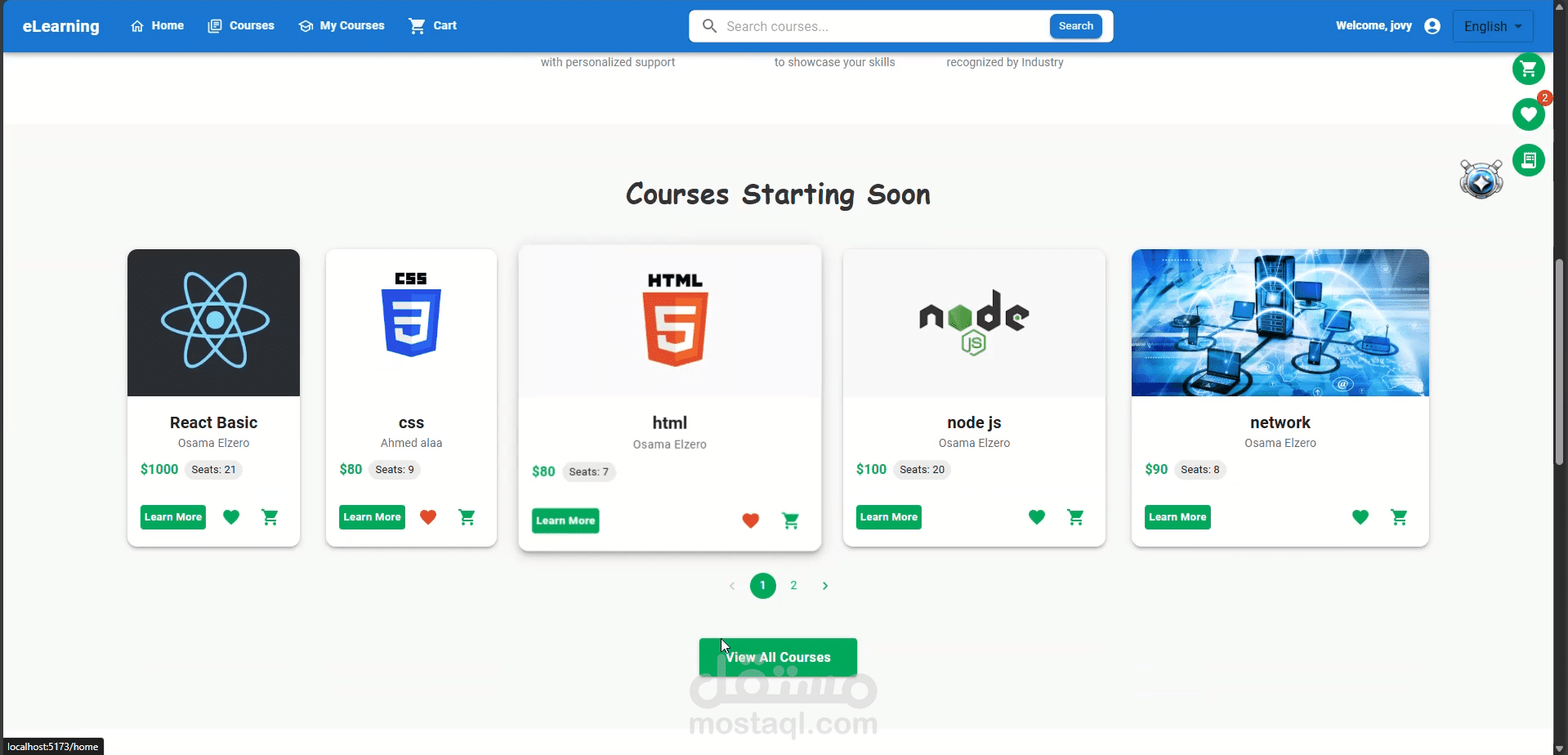 منصة تعليم إلكتروني كاملة بـ React و Firebase مع لوحة تحكم للإدارة