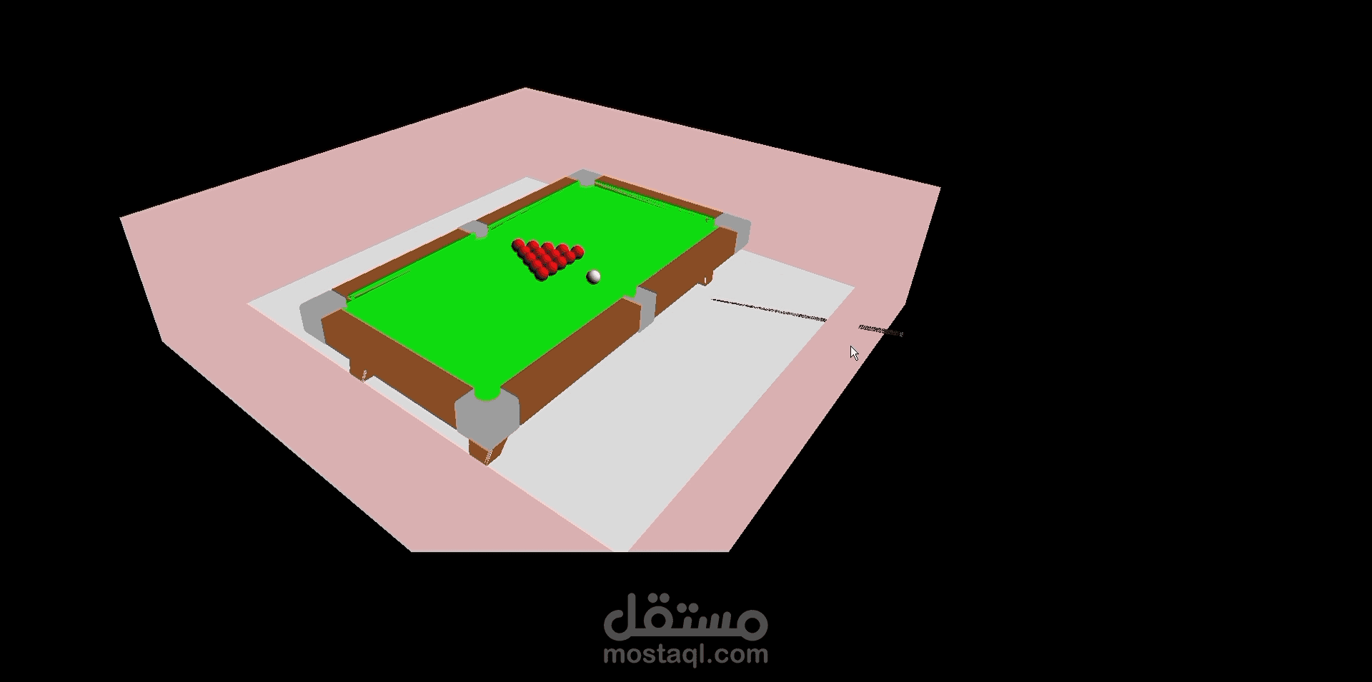 لعبة بلياردو بلغة C++ باستخدام مكتبة openGL