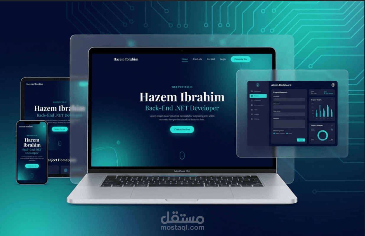 نموذج معرض أعمال (Portfolio) احترافي متكامل مع لوحة تحكم ذكية | Creative Portfolio Solution