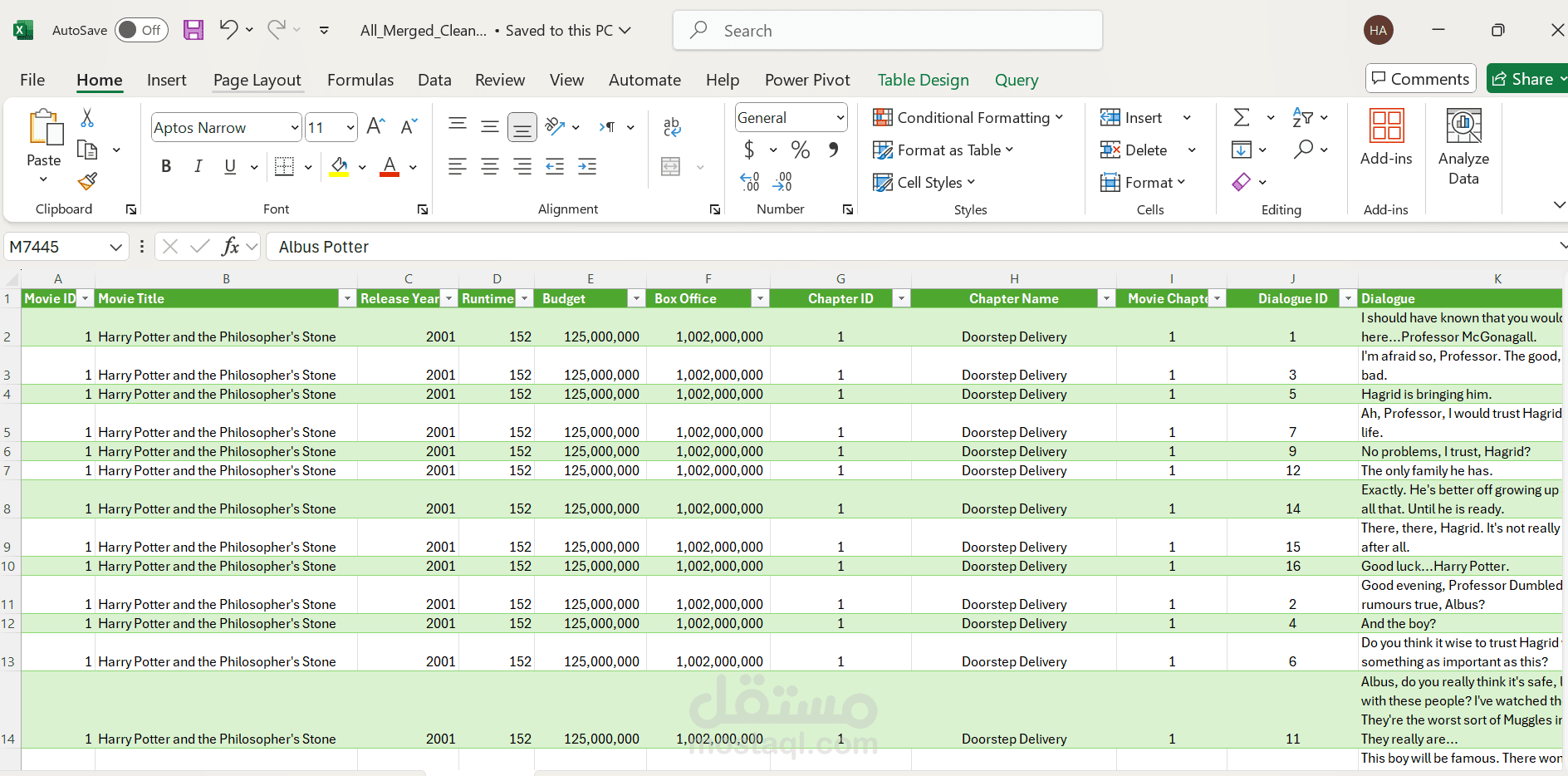 تنظيف البيانات وإعدادها باستخدام Excel, Power Query